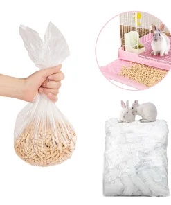 50pcs Rabbit Cage Liners Disposable Large Plastic Mat Films for Bunny Guinea Pigs Chinchillas Hamsters Hedgehogs Universal 60cm