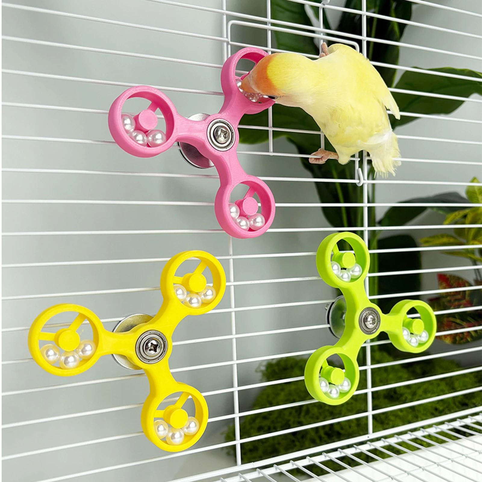 Interactive Parrot Toy Bird Cage Toy for Parrots Rotating Toys for Mental Stimulation and Entertainment Rotating Bird Toys - Image 6