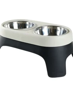 Elevated Pet Bowl Anti Knock Stainless Steel Food Cat Dog Feeding Bowls Double Bowl High Foot Leak Proof Pet Feeder Accessories
