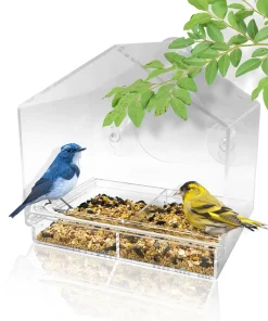 Window Bird House Feeder and 4 Extra Strong Suction Cups