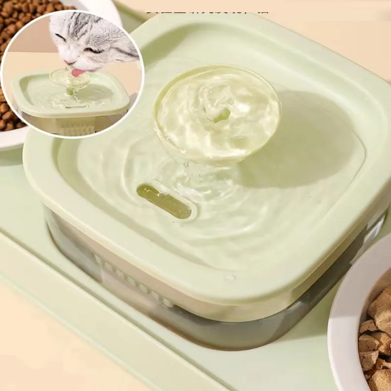2-in-1 Pets Water Fountain Auto Filter Mute Cat Drinker Bowl Pet Feeder Recirculate Filtring Drinker for Cat Feeder Accessories - Image 4
