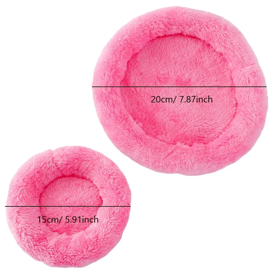 Cozy Pet Bed for Small Animals, Plush Hamster Hideout with Arctic Fleece Lining, Winter Warm Sleeping Pad & Nest - Image 6