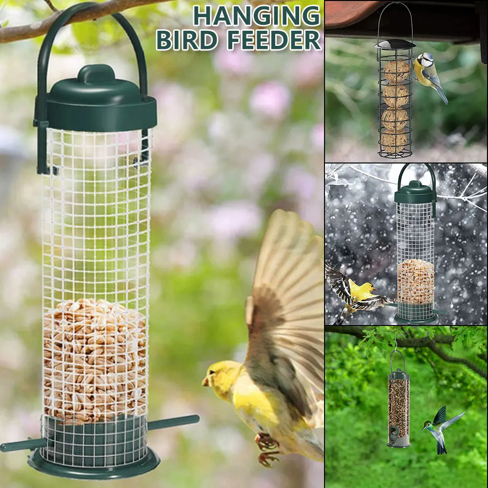 Hanging Bird Feeding Tool Garden Paddock Bird Feeder Pet Supplies Outdoor Decoration Wild Bird Seed Feeder PVC Tube Seed Feeders - Image 6