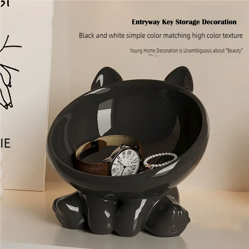 Tilted Elevated Ceramic Cat Bowl Cute Anti Black Chin Pet Feeder Water Bowl Neck Protection Dog Bowl For Small Pets Pet Supplies - Image 5