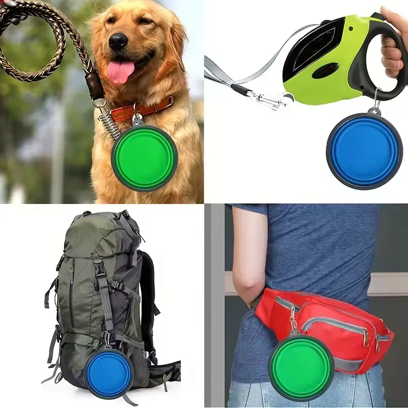 TPE dog bowl cat bowl wear-resistant and durable pet folding bowl travel outdoor drinking water feeding portable pet bowl - Image 6
