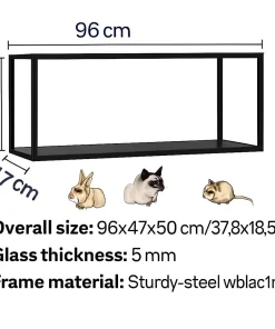 Alternative view of Large Plastic Metal Mouse Cage With Wheels Small Animal Habitat For Dwarf Syrian Hamster House Guinea Pig Gerbil Accessories