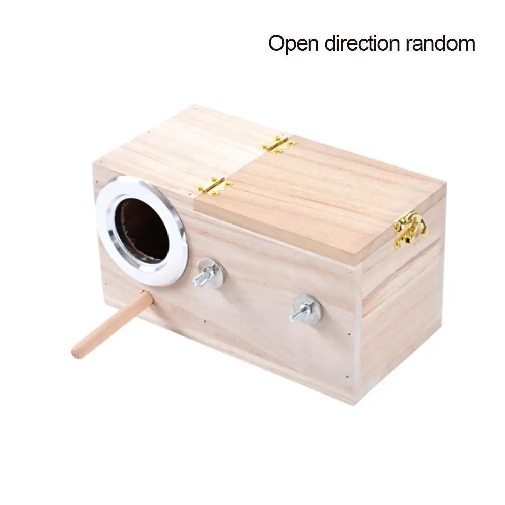Bird Breeding Box Cage Nest For Parrot Nesting House Wooden Lovebirds Finch Wood Breeding Box For Lovebirds Parrot Mating Box - Image 2