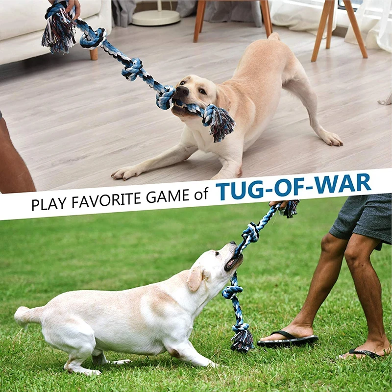 Knot Dog Toys Indestructible Durable Dog Chew Toys Tug Of War Interactive Toys Suitable For Medium And Large Dogs Pet Supplies - Image 6