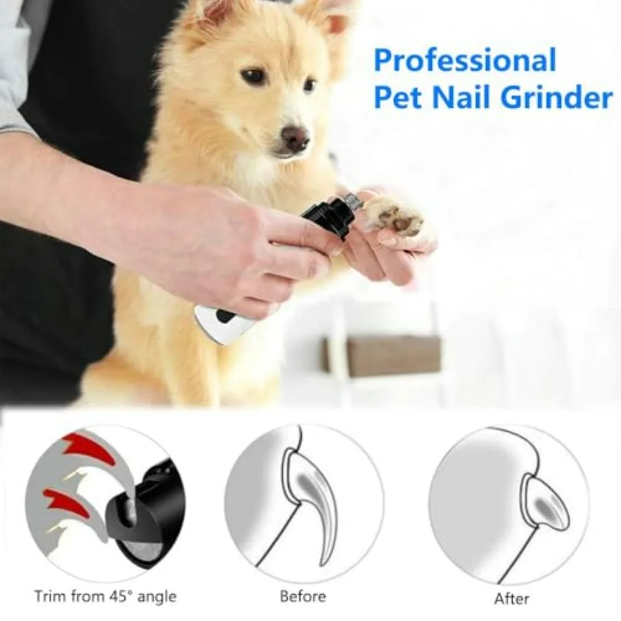 Silent Groom Pro Heusom Dog Nail Grinder Low Noise USB Rechargeable Pet Clipper for Painless and Safe Paw Grooming Trimming Ide - Image 2