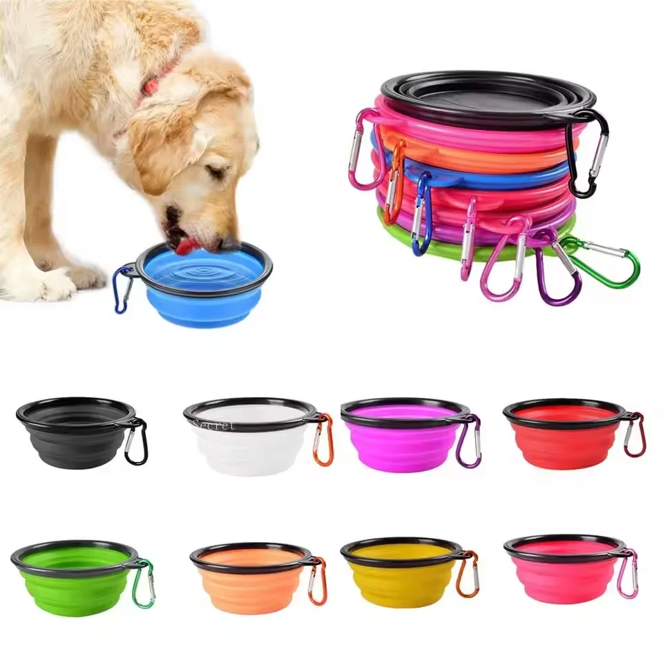TPE dog bowl cat bowl wear-resistant and durable pet folding bowl travel outdoor drinking water feeding portable pet bowl - Image 3