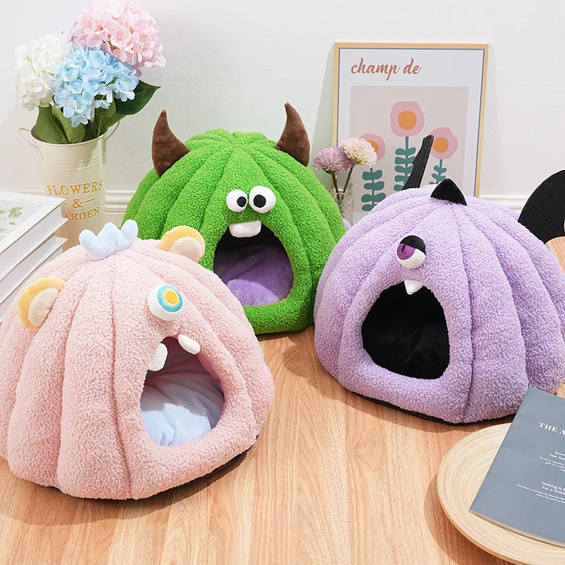 Monster Nest Cat Bed Autumn and Winter Cat Hide and Seek Play Sleep in One Cat Dog Nest Pet Nest Halloween - Image 3