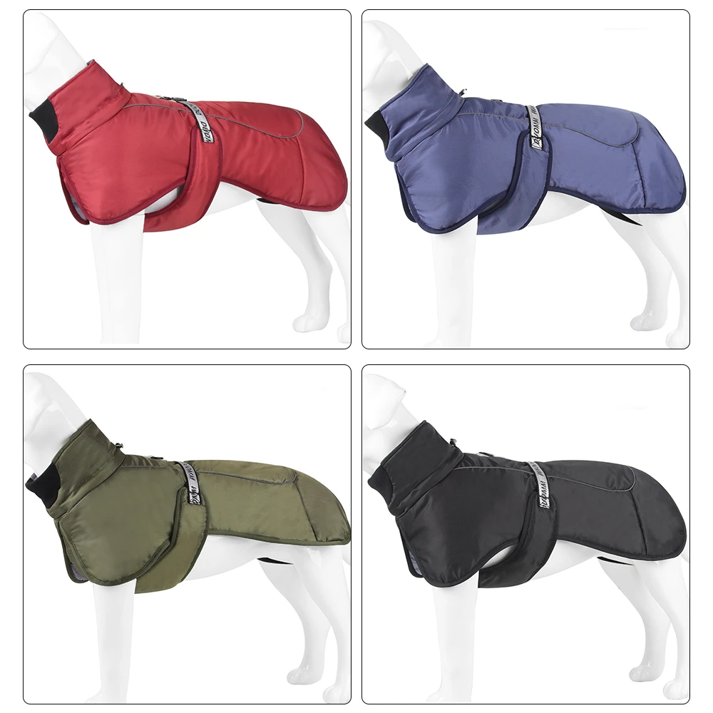 Winter Warm Dog Clothes For Medium Large Dogs Reflective Windproof Pet Thicken Down Jacket Labrador French Bulldog Coat Outfits - Image 5