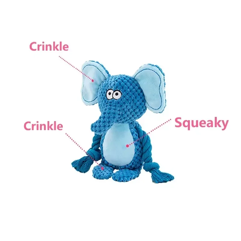 Stuffed Raw Small Joint Dog Plush Chew Toy Indestructible Bite Resistant Sound Puppy Squeaker Dogs Rattle For Pet Toys Supplies - Image 6