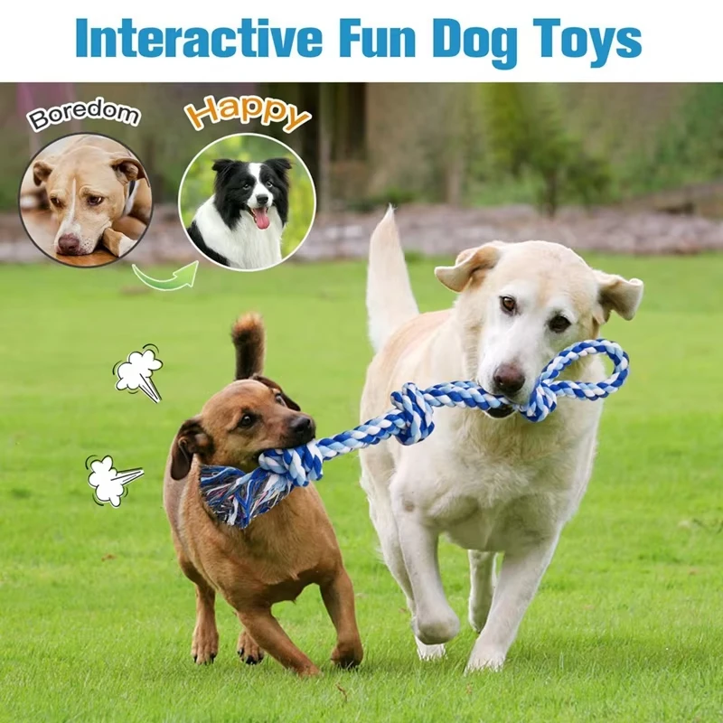 Knot Dog Toys Indestructible Durable Dog Chew Toys Tug Of War Interactive Toys Suitable For Medium And Large Dogs Pet Supplies - Image 4