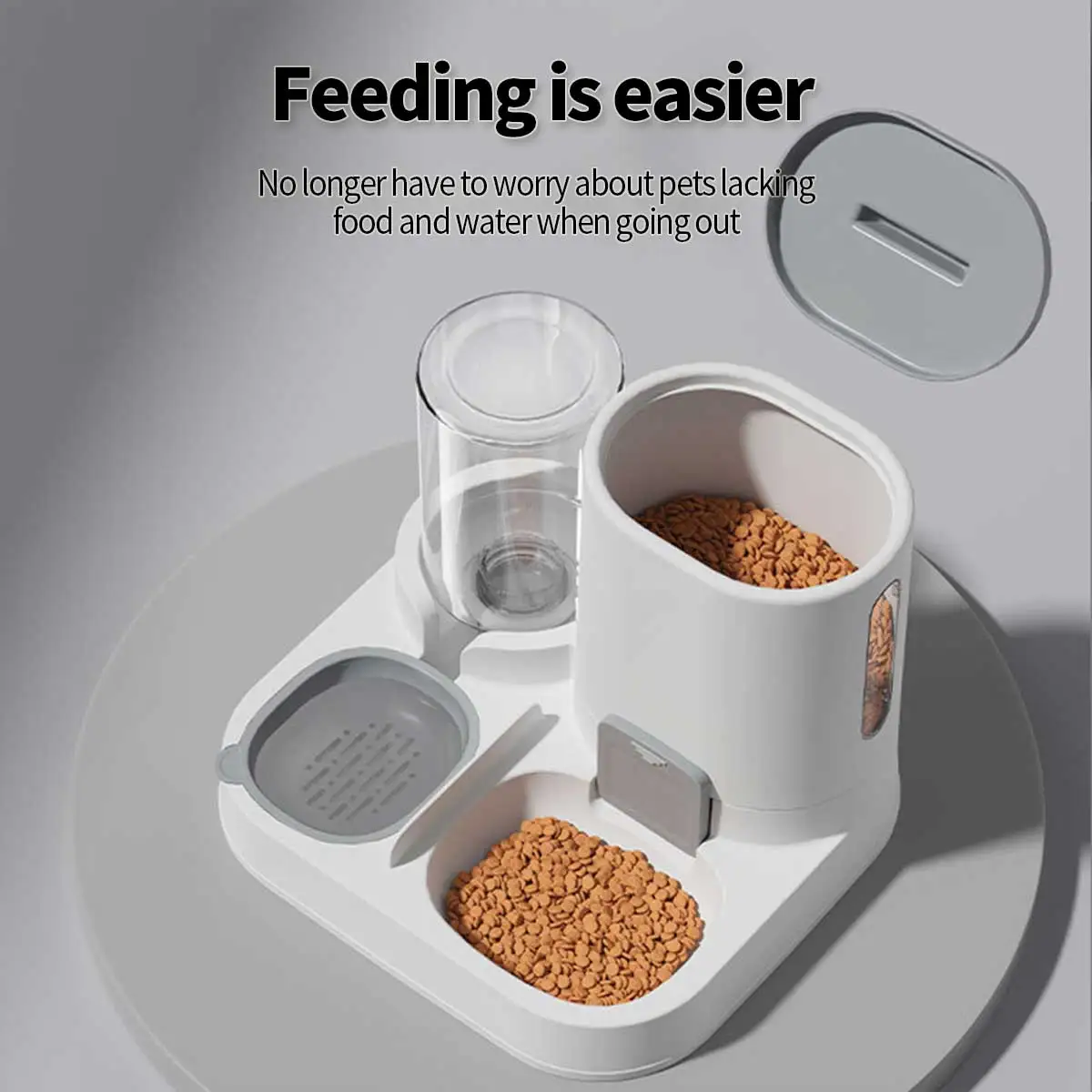 Feeder - Dual-purpose Drinking and Feeding Unit - Convenient, Simple, Large Capacity -Suitable for Small and Medium Dogs and cat - Image 3