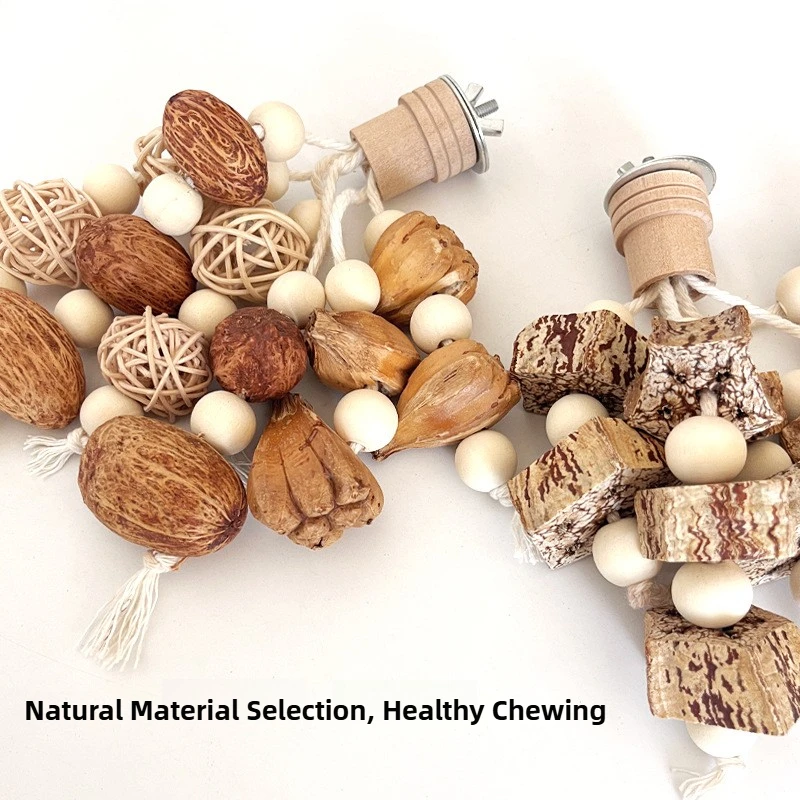 Funny Bird Chewing Toy Cotton Rope Pinecone Parrot Toy Bite Resistant Birds Tearing Toy Cockatiels Training Cage Toys Accessries - Image 5