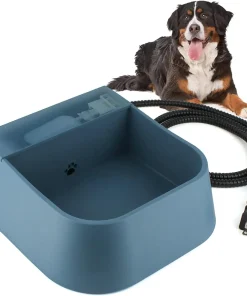 Heated Automatic Water Bowl for Dogs,Heated Dog Automatic Filling Outdoor Bowl,Heated Auto Waterer for Dog,Cats,Chickens,Animals
