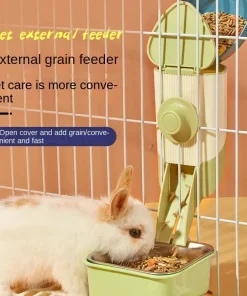 Alternative view of 500ML Pet Chinchilla Hanging Feeding Waterer Easy Install Pigeon Rabbit Small Animal Automatic Feeding Water Bowl Pet Products