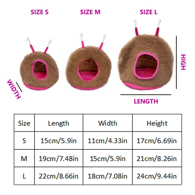New Winter Warm Bird Nest Parrot House Polar Fleece Parakeet Hammock Small Animal Hanging Swing Bed Pet Birds Cage Accessories - Image 4