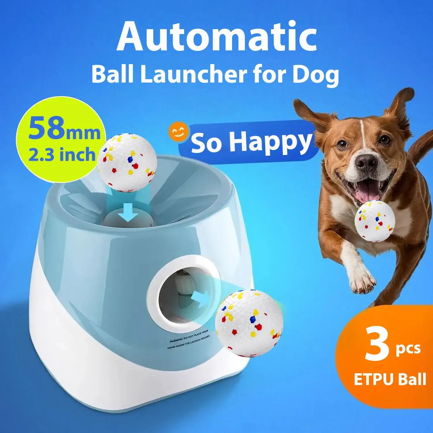 Dog Tennis Ball Launcher Dogs Chase Automatic Toys Automatic Fun Interactive Machine Fun Interactive Catapult Throw Rechargable - Image 2