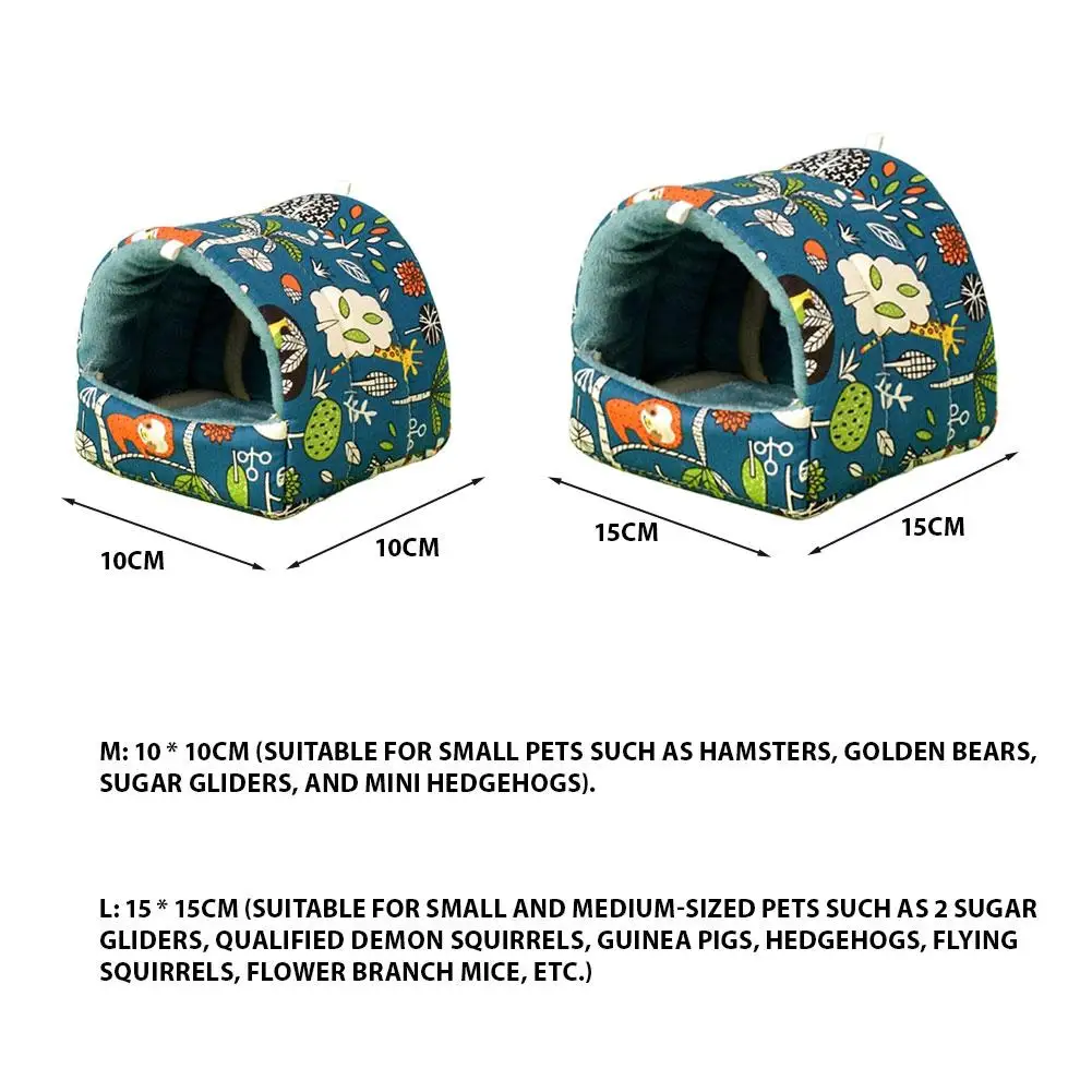 Winter Hamster House Small Animals Warm Cotton Mat Parrot Nest Chinchilla Rat Squirrel Rodent Sleeping Bed Cage Accessories - Image 6