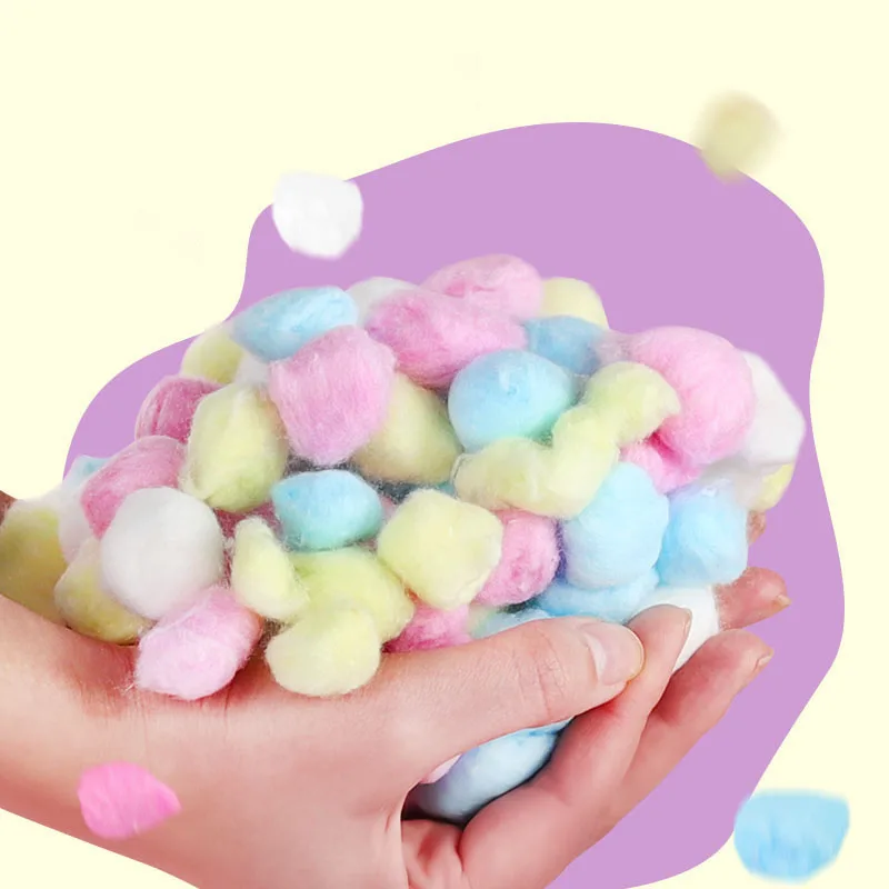 100pcs/pack Colorful Cotton Balls for Small Animal Cages - Hamster Rat Mouse Warm House Bedding Essential Pet Supplies Pack - Image 2
