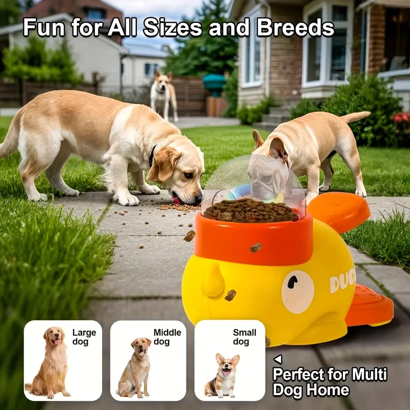 Cartoon Little Yellow Duck Shape Interactive Dog Toys Anti-Slip Design Pets Intelligence Exercise Feeder Food Dispenser Supplies - Image 3