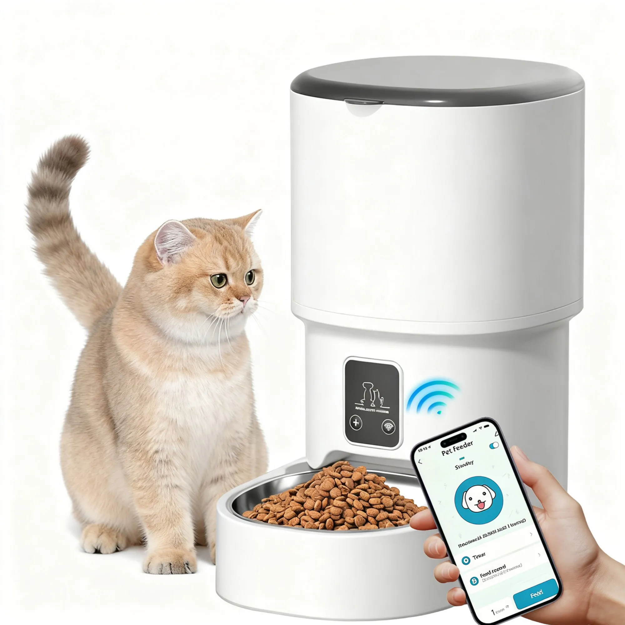 Smart Automatic Pet Feeder with HD Camera & App Control