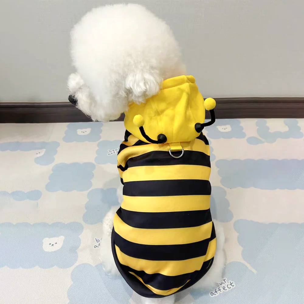 Bee Pet Puppy Coat Apparel Outfit Dog Halloween Hoodies Winter Cat Cosplay Costume Holiday Outfit for Small Medium Dogs & Cats - Image 5