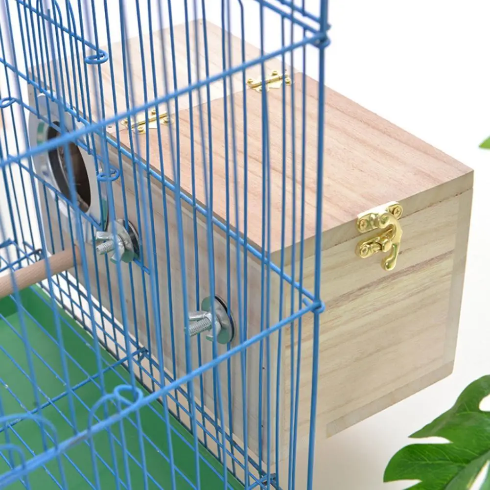 Bird Breeding Box Cage Nest For Parrot Nesting House Wooden Lovebirds Finch Wood Breeding Box For Lovebirds Parrot Mating Box - Image 4