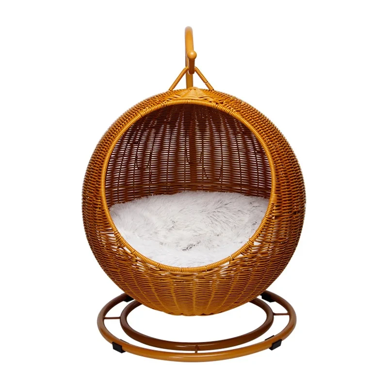 Cat and dog kennel rattan pet products Summer pet kennel cool kennel hanging cat basket four seasons universal pet mat - Image 6