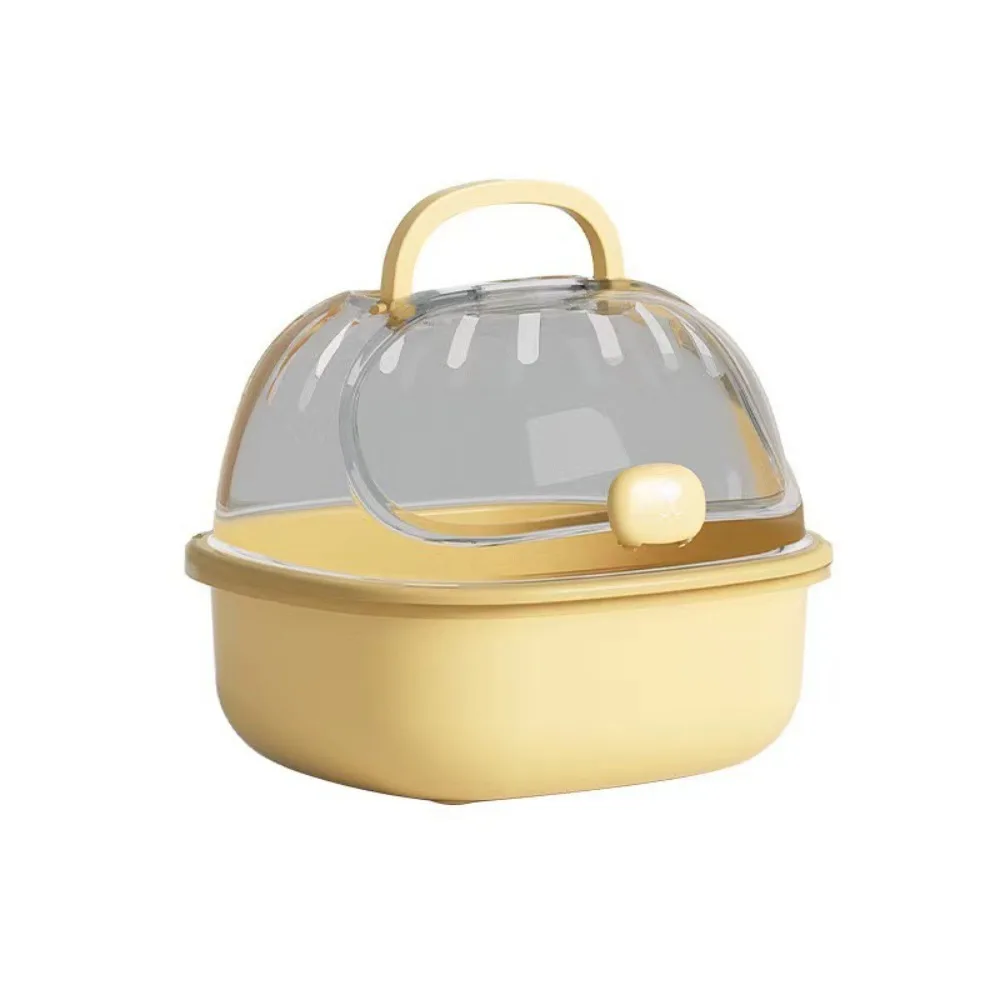Portable Handheld Hamster Cage Sturdy Breathable Pet Carrying Box Large Space Travel Carrier Holder Pet House