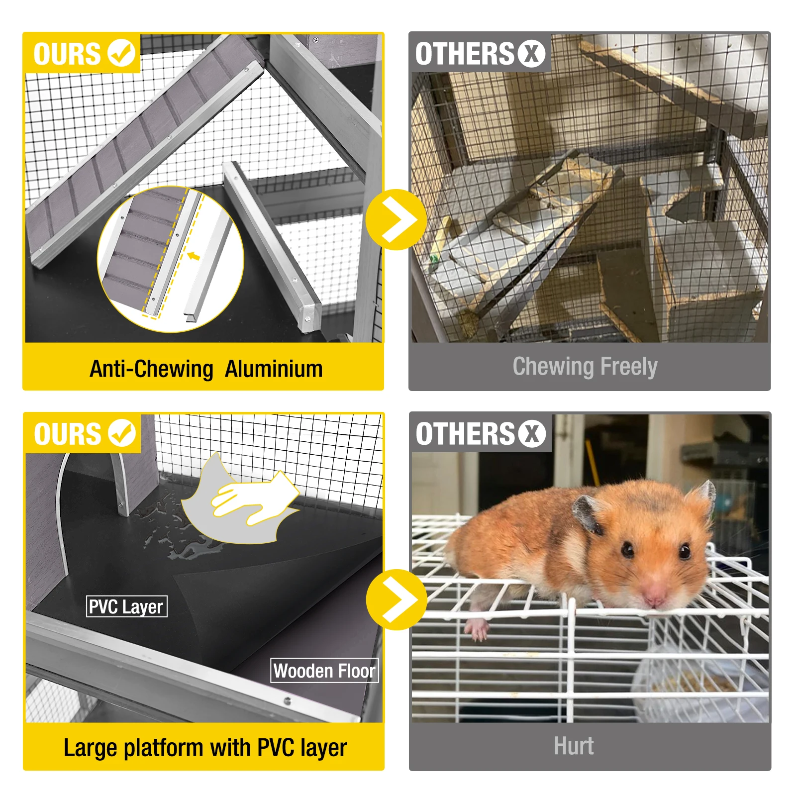 5 Levels Wooden Chinchilla Ferret Cage | Chew-Resistant Habitat - Image 2