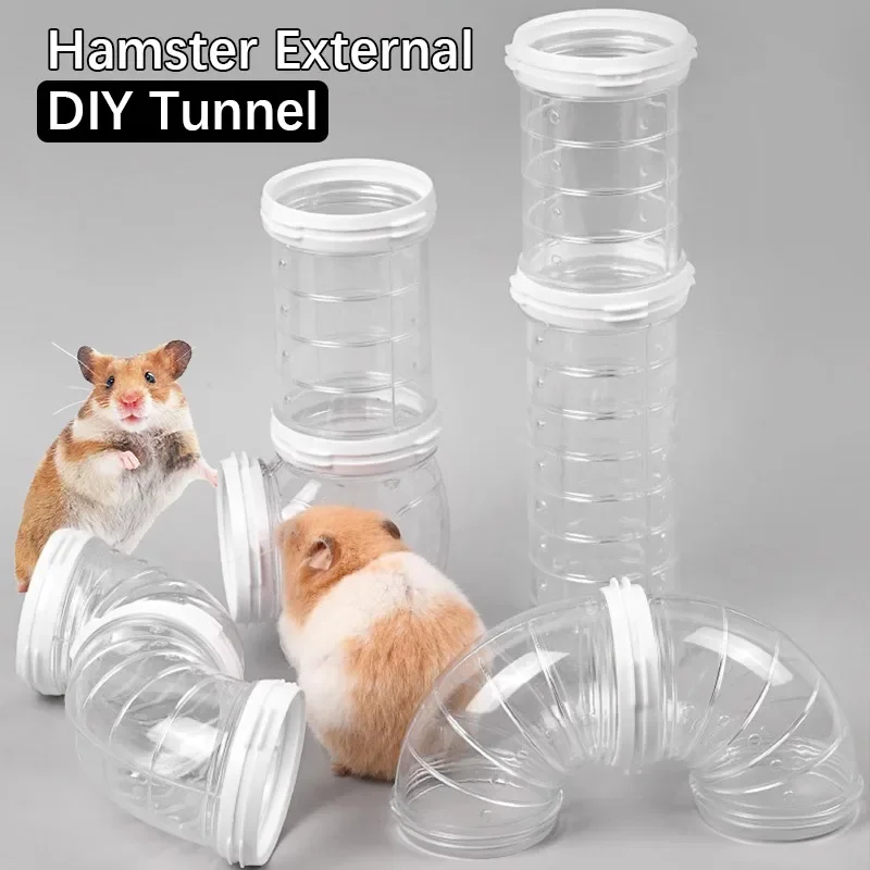 New Hamster Coop External Pipelines Can Be Randomly Spliced DIY Landscape Design Pipes Hamster Cage Modification Movement Tunnel - Image 2