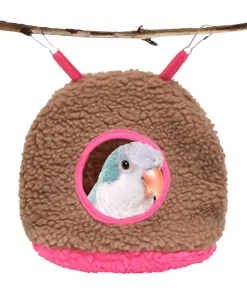 Alternative view of New Winter Warm Bird Nest Parrot House Polar Fleece Parakeet Hammock Small Animal Hanging Swing Bed Pet Birds Cage Accessories