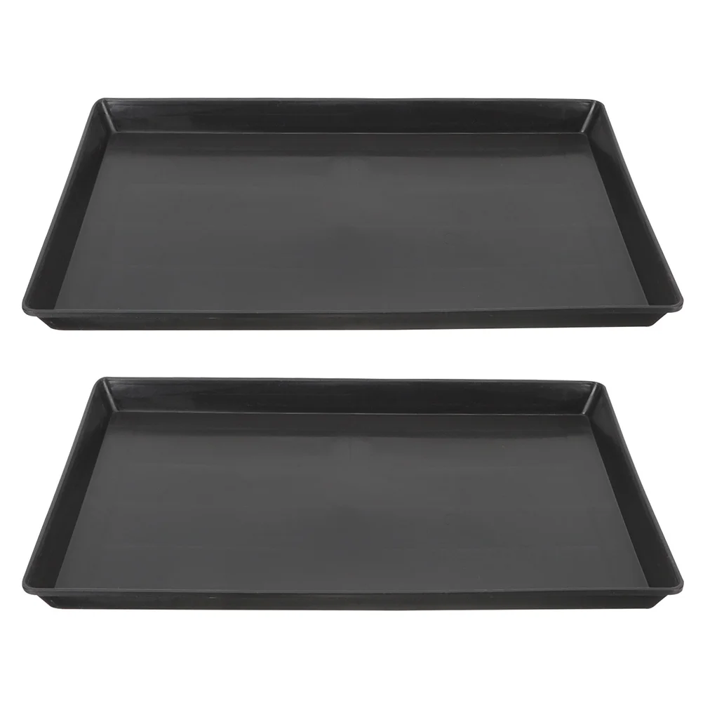 2pcs Pet Cage Tray For Small Dogs Rabbits Birds Reusable Plastic Leak-Proof Replacement Litter Tray Dog Crate Pan Bird Cage
