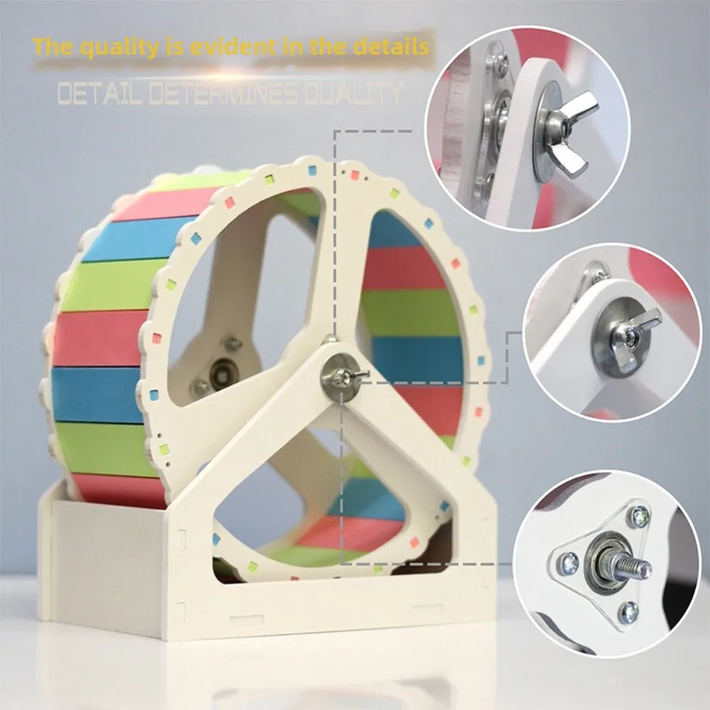 Durable Plastic Hamster Running Wheel Silent Stable Base Rodent Running Wheel Colorful 21cm Exercise Wheel for Small Animals - Image 3