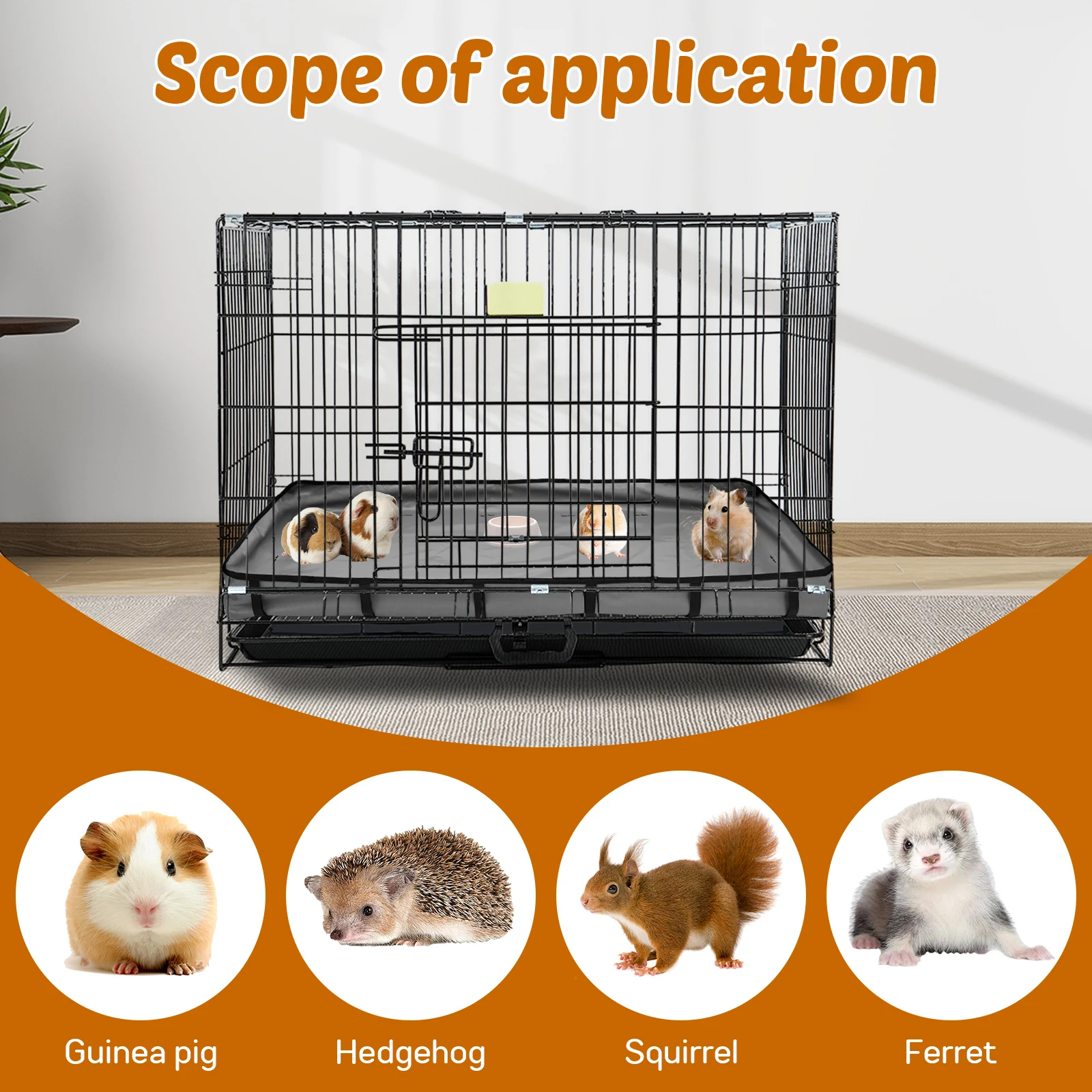 Guinea Pig Cage Liners Tarp Bottom Waterproof Guinea Pig Cage Washable Pee Pads Bedding for Rabbit Hamster Chinchilla - Image 3