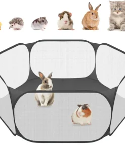 Portable Small Pet Cage Transparent Cat and Dog Cage Tent Pet Playpen Open Folding Yard Fence For Dog Hamster Rabbit Guinea Pig