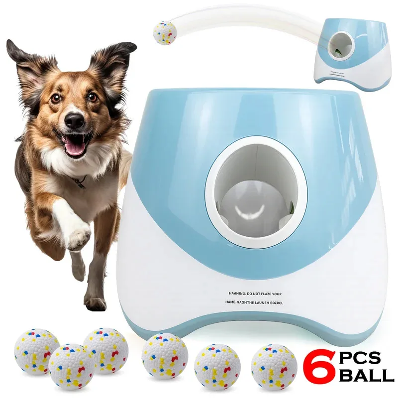 Automatic Dog Ball Launcher, Rechargeable Tennis Ball Thrower for Interactive Training Fetch Play, Fun Toy for Medium Large Dog