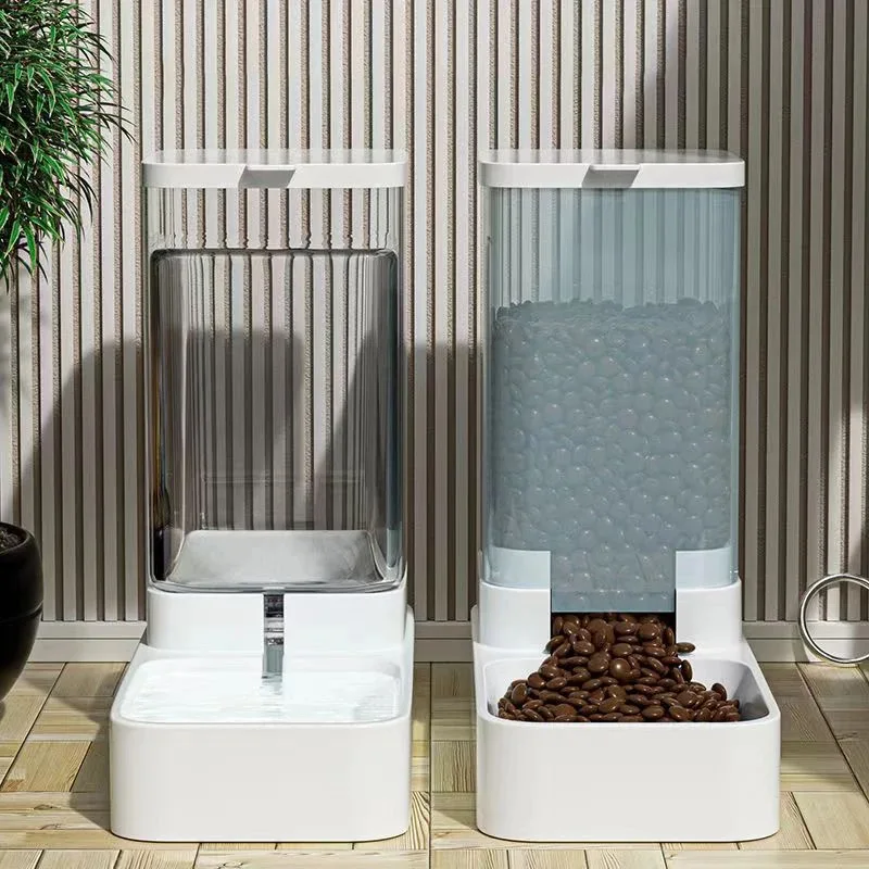 Dog Automatic Feeder Transparent Automatic Gravity Cat Water Bowl High Capacity Food Storage Container Cat And Dog Accessories